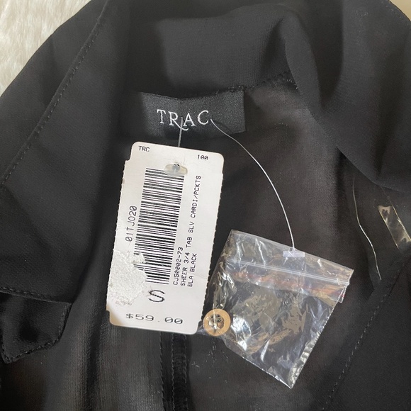 Trac Sheer 3/4 Waterfall Open Front Cardigan - Picture 5 of 5